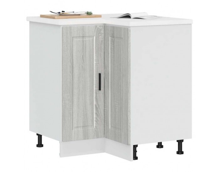 Sonata H Кухненски ъглов шкаф Porto, сив сонома, инженерно дърво