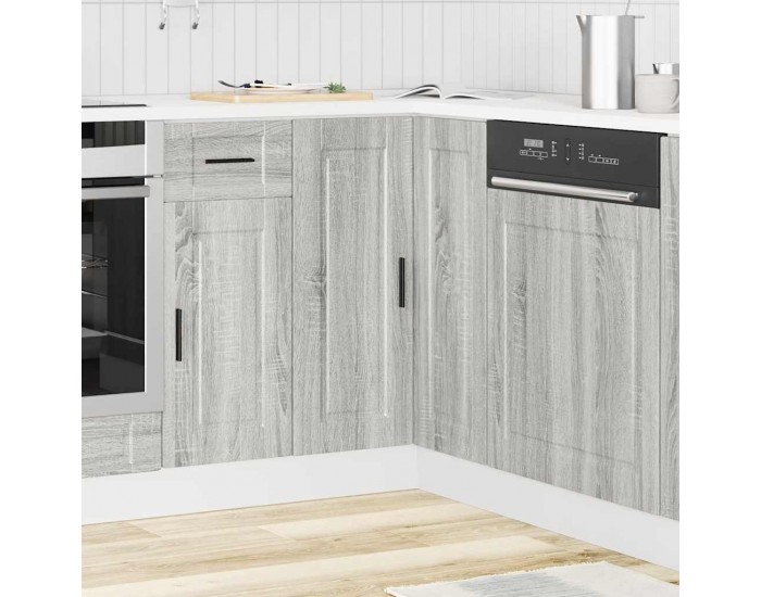 Sonata H Кухненски ъглов шкаф Porto, сив сонома, инженерно дърво