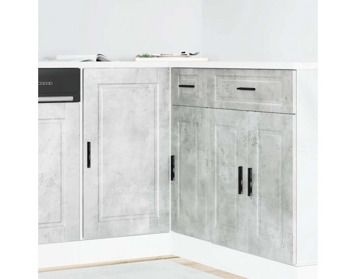 Sonata H Кухненски шкаф Porto, бетонно сив, инженерно дърво