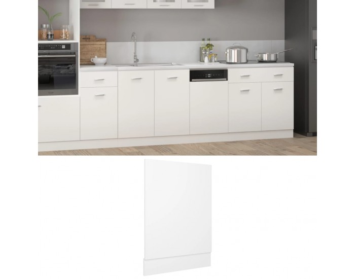 Sonata H Панел за съдомиялна машина Lyon, бял, 45x3x67 см, инженерно дърво