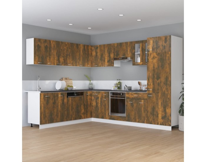 Sonata H Долен шкаф с чекмеджета Lyon, опушен дъб, 30x46x81,5 см, инженерно дърво