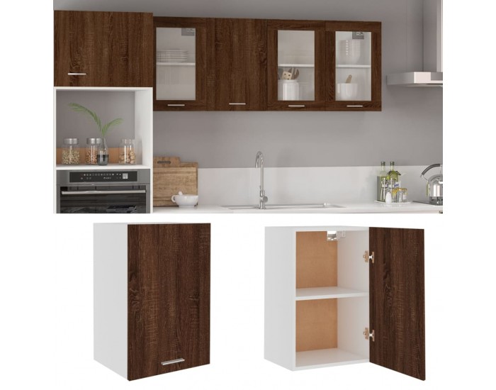 Sonata H Висящ шкаф Lyon кафяв дъб 39,5x31x60 см, инженерно дърво