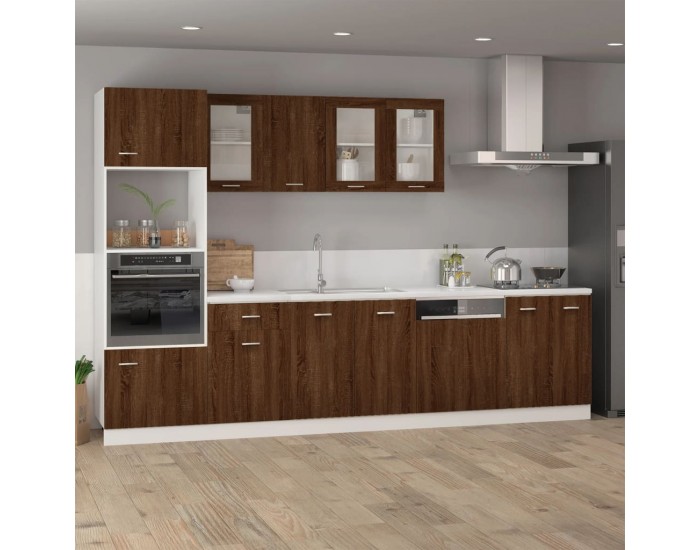 Sonata H Висящ шкаф Lyon кафяв дъб 39,5x31x60 см, инженерно дърво