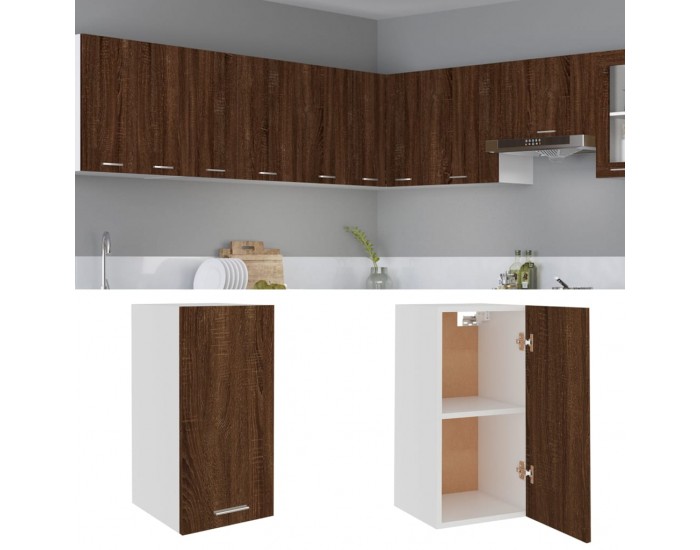 Sonata H Висящ шкаф Lyon кафяв дъб 29,5x31x60 см, инженерно дърво
