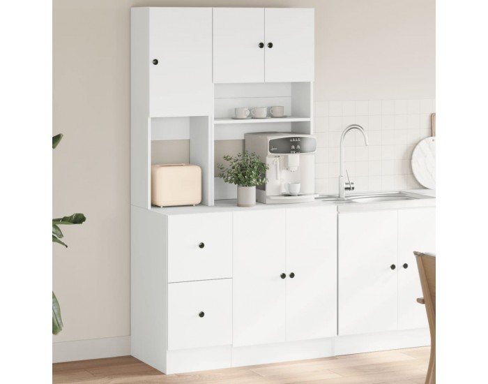 Sonata H Кухненски шкаф, бял, 95x50x180 см, инженерно дърво