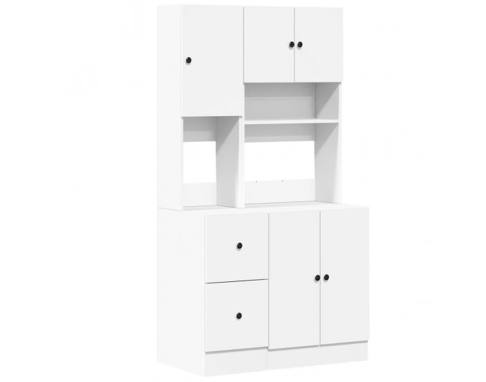 Sonata H Кухненски шкаф, бял, 95x50x180 см, инженерно дърво