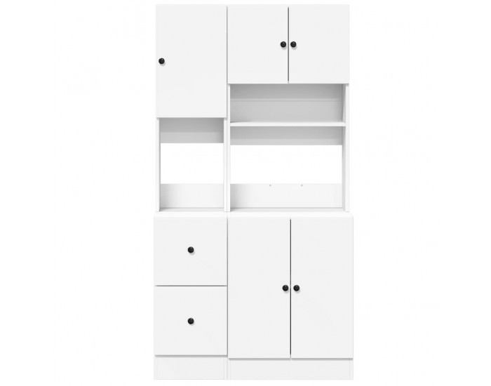 Sonata H Кухненски шкаф, бял, 95x50x180 см, инженерно дърво