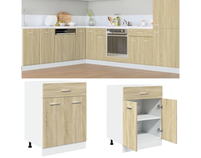 Sonata H Шкаф с чекмеджета Lyon, дъб Сонома, 60x46x81,5 см, инженерно дърво