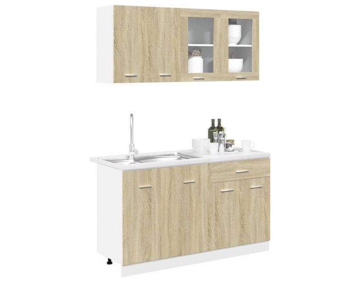 Sonata H Комплект кухненски шкафове от 4 части Lyon дъб сонома, инженерно дърво