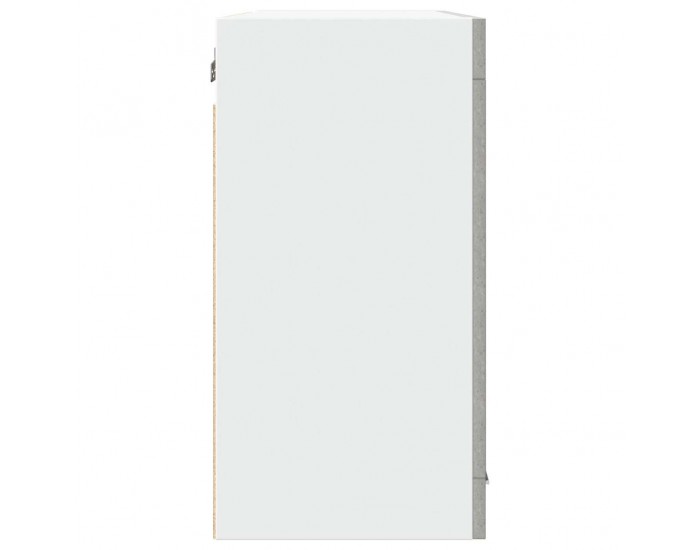 Sonata H Висящ стъклен шкаф Лион сив, бетонен, 80x31x60 см