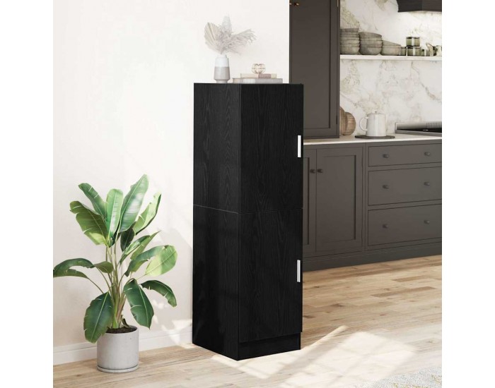 Sonata H Кухненски шкаф, черни, 38x41,5x131,5 см, инженерно дърво