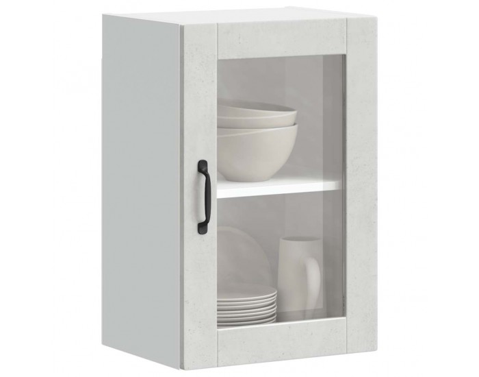 Sonata H Кухненски стенен шкаф със стъклена врата Porto Бетонно сиво