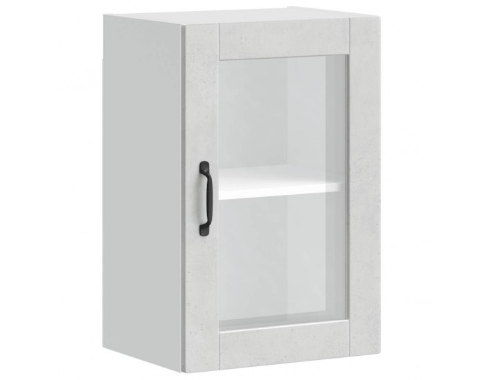 Sonata H Кухненски стенен шкаф със стъклена врата Porto Бетонно сиво