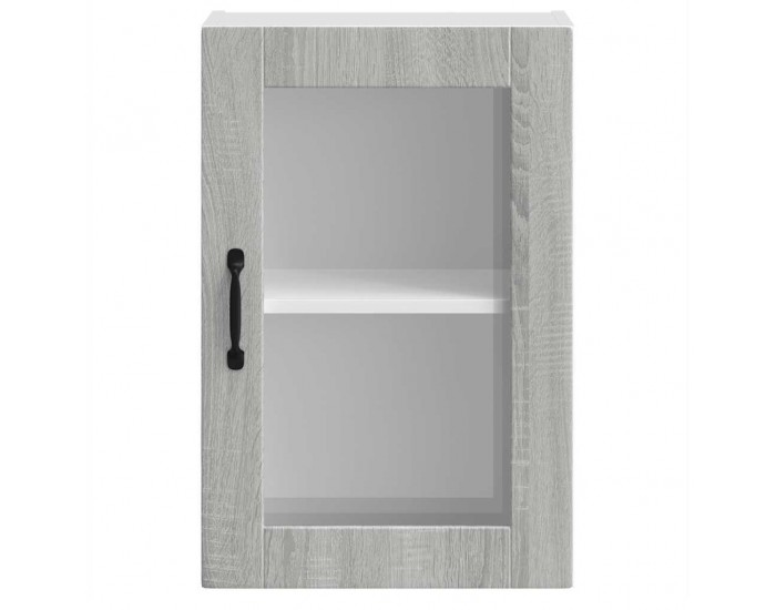 Sonata H Кухненски стенен шкаф със стъклена врата Porto сив сонома