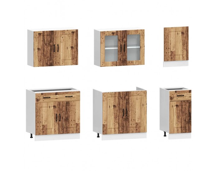 Sonata H Комплект кухненски шкафове от 7 части Kalmar, инженерно дърво