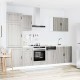 Sonata H Комплект кухненски шкафове, 7 части, Porto, сив, инженерно дърво сонома