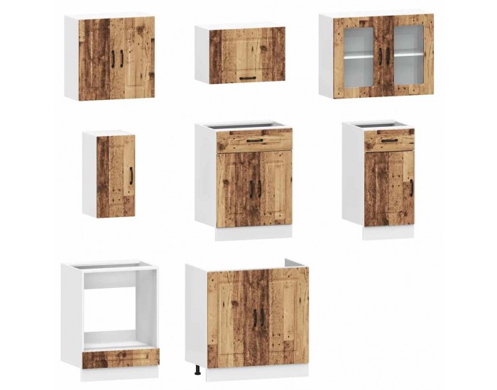 Sonata H Комплект кухненски шкафове от 8 части Kalmar, инженерно дърво