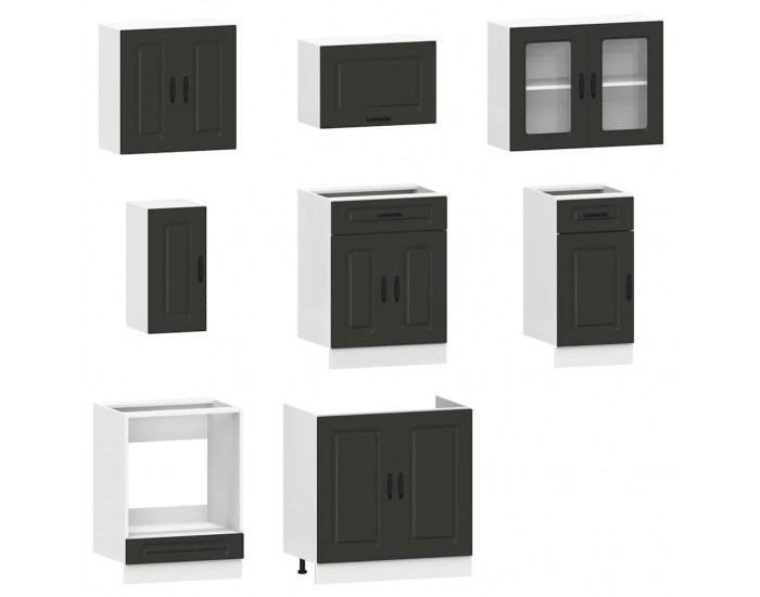 Sonata H Комплект кухненски шкафове от 8 части Kalmar, инженерно дърво