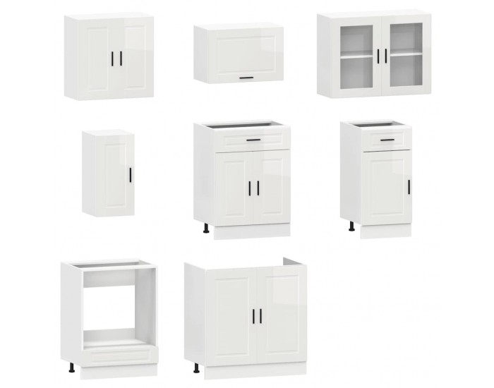 Sonata H Комплект кухненски шкафове от 8 части Kalmar, инженерно дърво