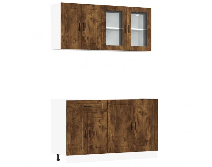 Sonata H Комплект кухненски шкафове от 4 части Porto опушен дъб, инженерна дървесина