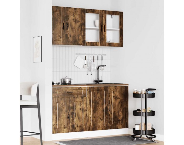 Sonata H Комплект кухненски шкафове от 4 части Porto опушен дъб, инженерна дървесина