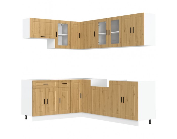 Sonata H Комплект кухненски шкафове от 11 части Porto, инженерно дърво