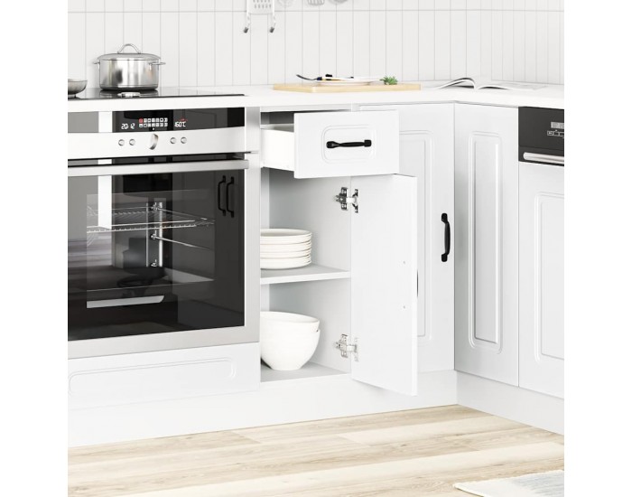 Sonata H Кухненски шкаф, Kalmar, бял, инженерно дърво