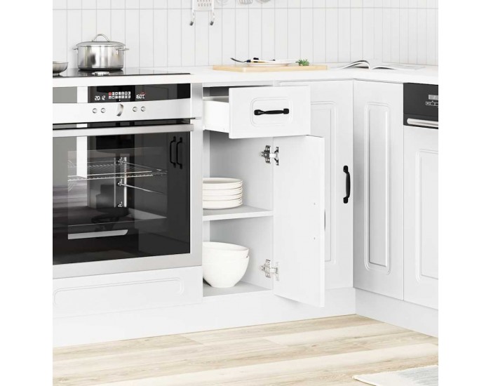 Sonata H Кухненски шкаф, Kalmar, бял, инженерно дърво