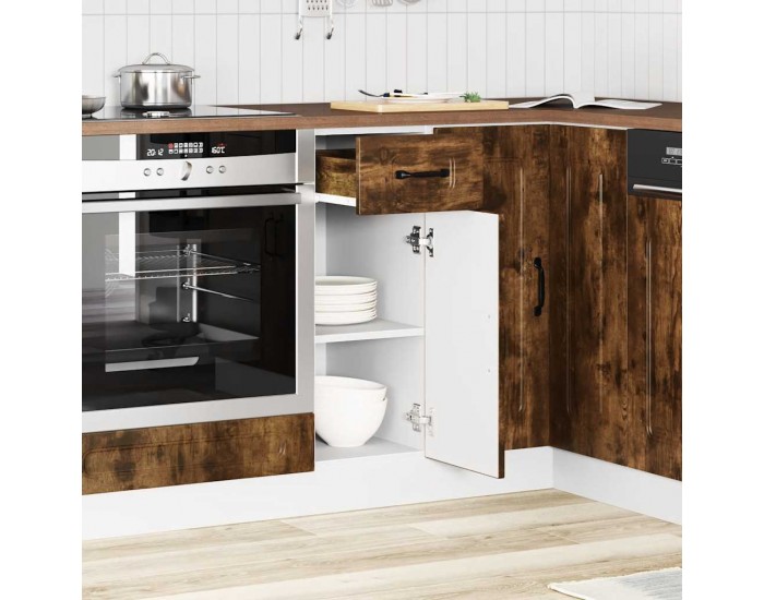 Sonata H Кухненски шкаф, Kalmar, опушен дъб, инженерно дърво