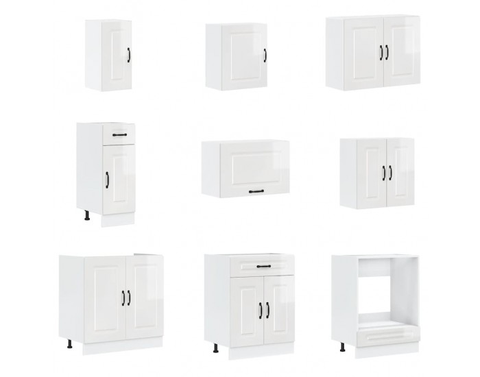 Sonata H Комплект кухненски шкафове от 14 части Kalmar, инженерно дърво