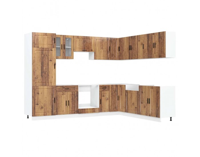 Sonata H Комплект кухненски шкафове от 14 части Porto, инженерно дърво