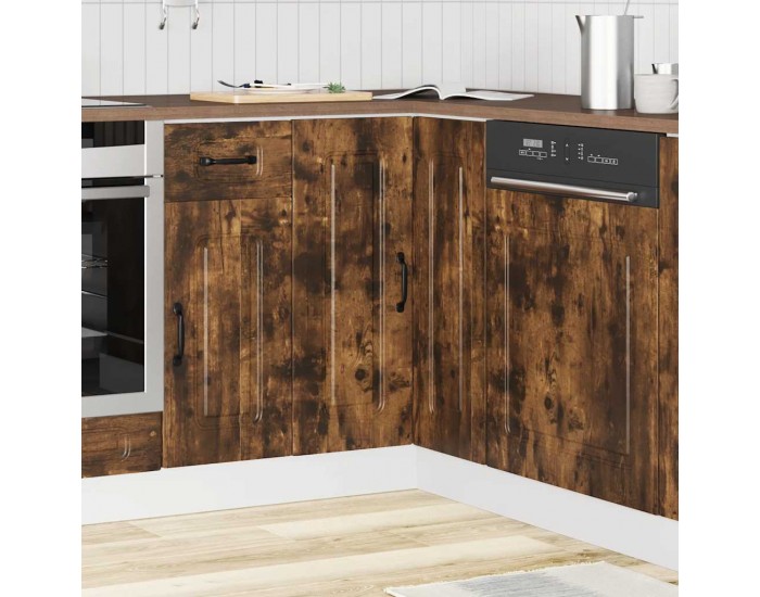 Sonata H Кухненски ъглов шкаф, Kalmar, опушен дъб, инженерно дърво