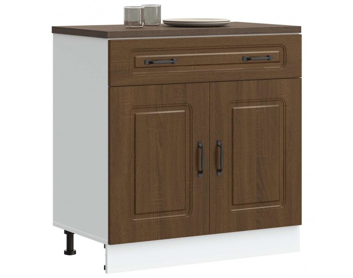 Sonata H Кухненски шкаф, Kalmar, кафяв дъб, инженерно дърво