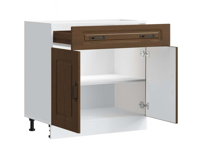 Sonata H Кухненски шкаф, Kalmar, кафяв дъб, инженерно дърво