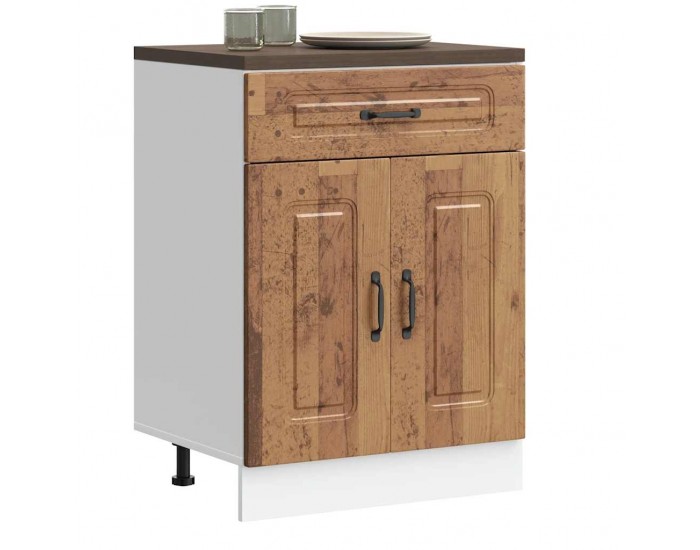 Sonata H Кухненски шкаф, Kalmar, старо дърво, инженерно дърво