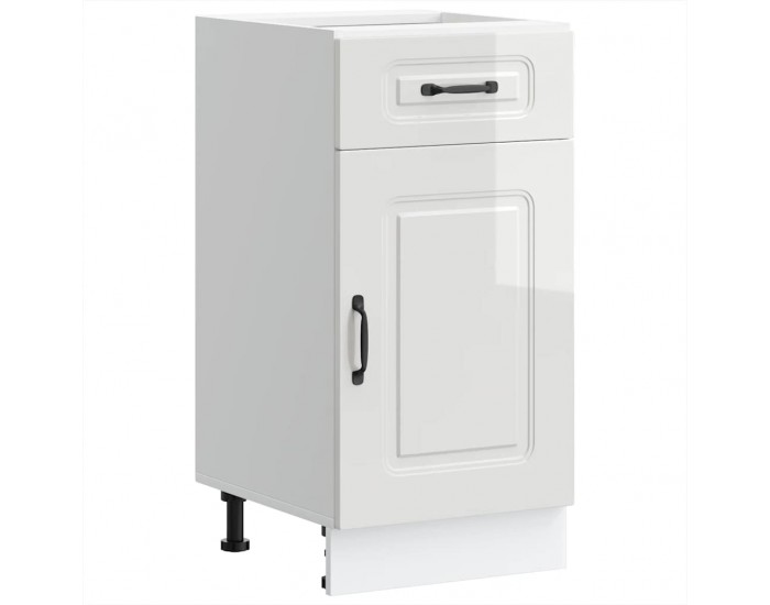 Sonata H Кухненски шкаф, Kalmar, бял гланц, инженерно дърво