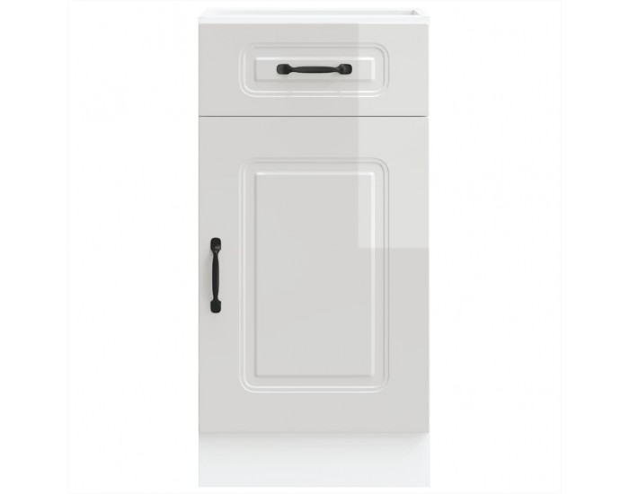 Sonata H Кухненски шкаф, Kalmar, бял гланц, инженерно дърво