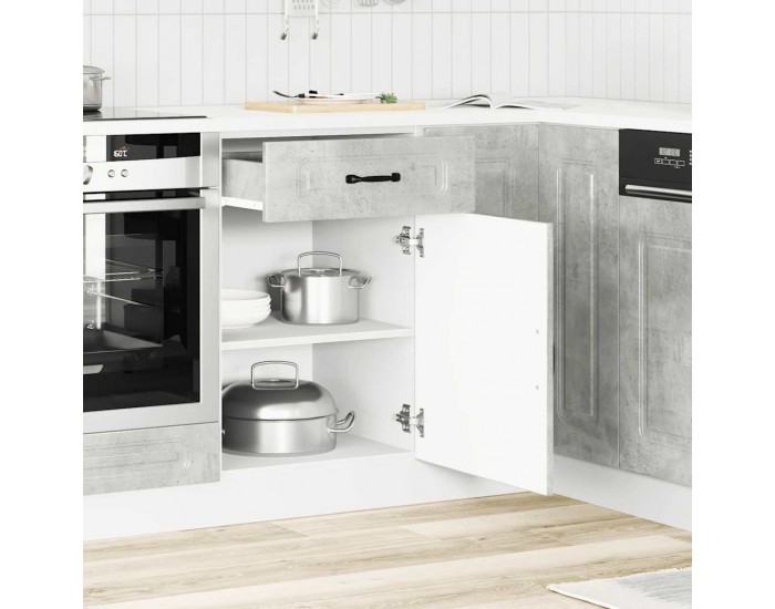 Sonata H Кухненски шкаф, Kalmar, бетонно сив, инженерно дърво