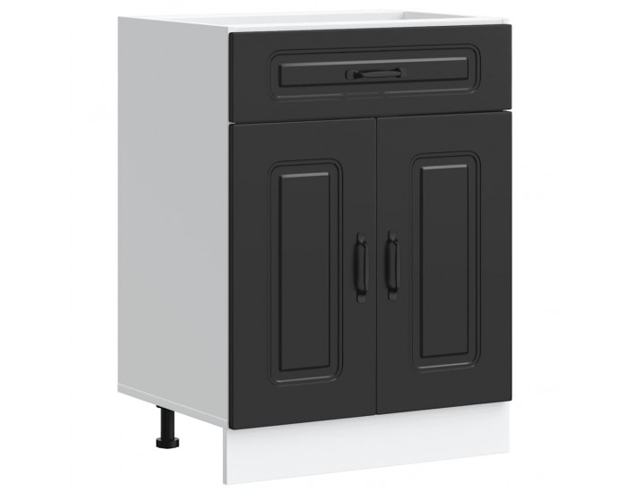 Sonata H Кухненски шкаф, Kalmar, черен, инженерно дърво