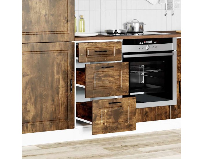 Sonata H Кухненски шкаф Porto, опушен дъб, инженерно дърво