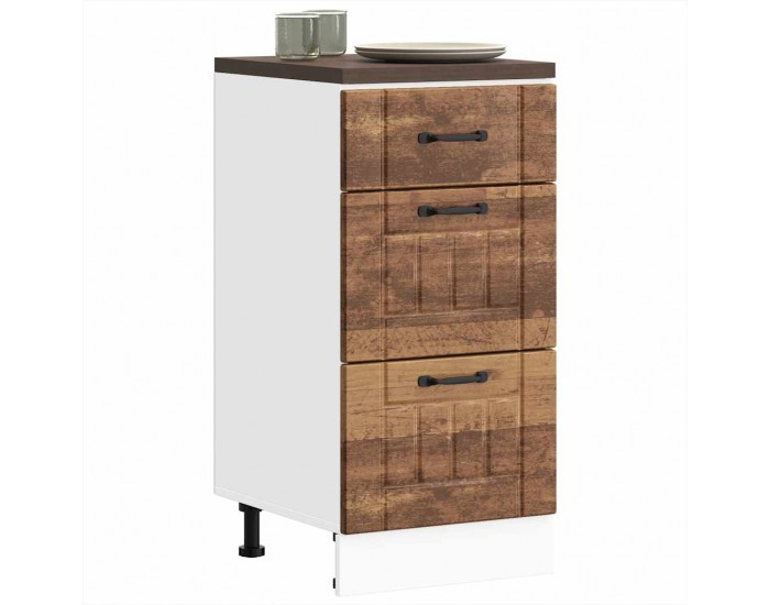 Sonata H Кухненски шкаф Lucca, старо дърво, инженерно дърво