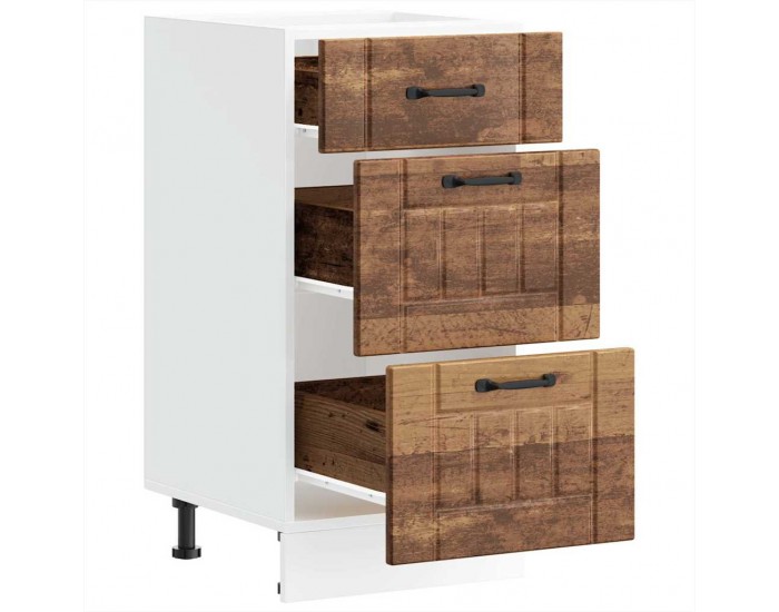 Sonata H Кухненски шкаф Lucca, старо дърво, инженерно дърво