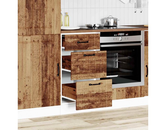 Sonata H Кухненски шкаф Lucca, старо дърво, инженерно дърво