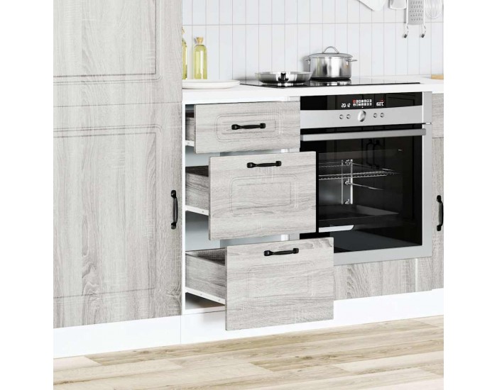 Sonata H Кухненски шкаф, Kalmar, сив сонома, инженерно дърво