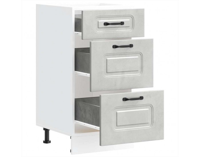 Sonata H Кухненски шкаф, Kalmar, бетонно сив, инженерно дърво