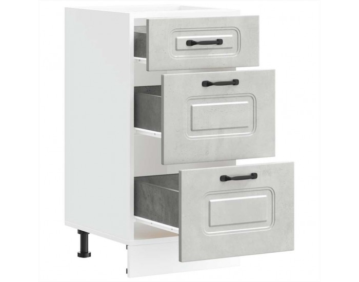 Sonata H Кухненски шкаф, Kalmar, бетонно сив, инженерно дърво