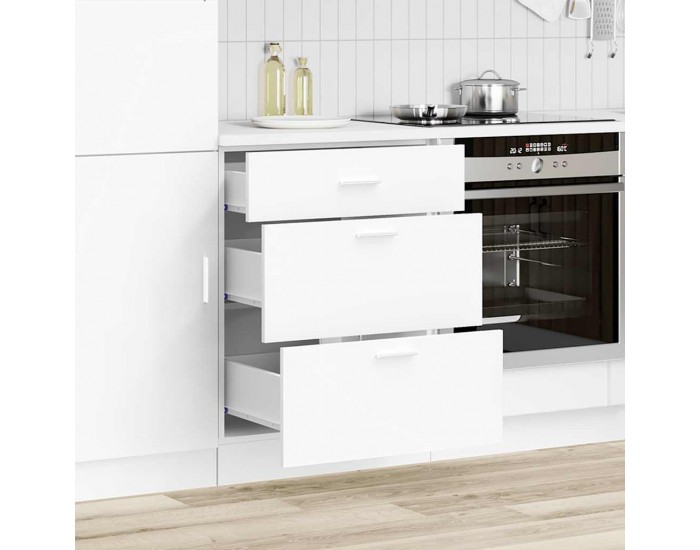 Sonata H Кухненски шкаф Lyon бял, инженерно дърво