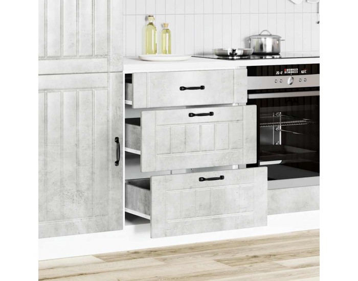 Sonata H Кухненски шкаф Lucca, бетонно сив, инженерно дърво
