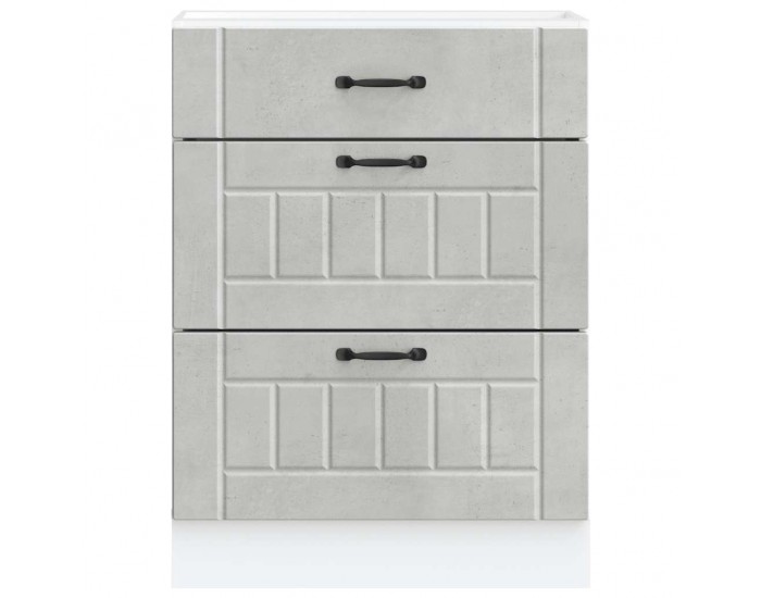 Sonata H Кухненски шкаф Lucca, бетонно сив, инженерно дърво