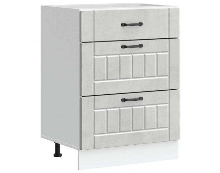 Sonata H Кухненски шкаф Lucca, бетонно сив, инженерно дърво